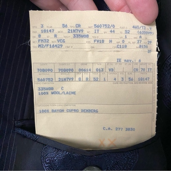 Gianni Versace Couture Pre-1997 Pin Stripe Suit Coat Size Euro 52/ US 42 Long - Picture 15 of 15